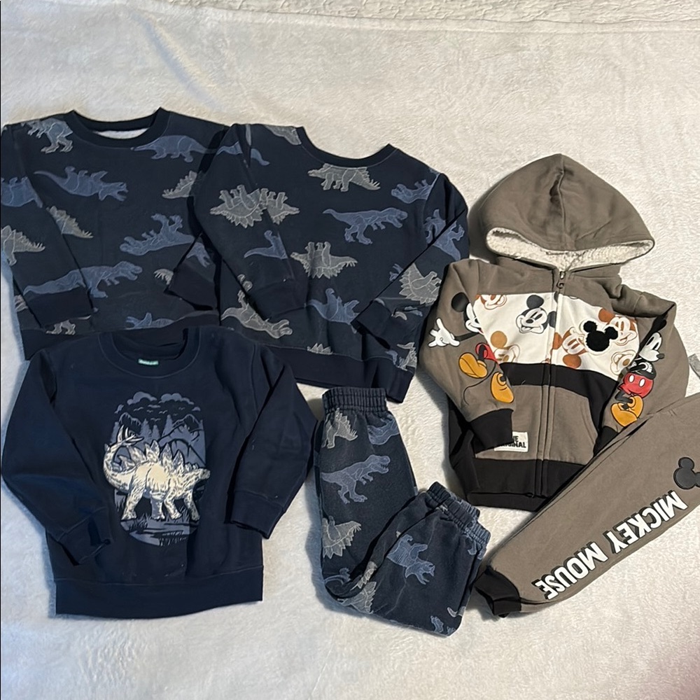 Kids Dinosaur and Mickey Mouse Clothing Sets
